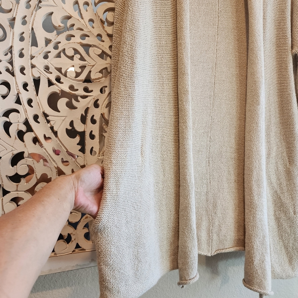 BROCHU WALKER CARDIGAN LINEN OPEN SWEATER SIZE SMALL - Picture 14 of 15